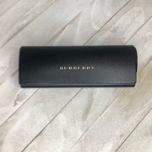 Burberry Black Sunglasses Case with Silver Logo